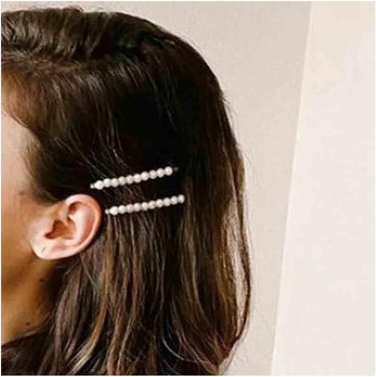 Vintage haarspeld voor bruiloft met gouden en Franse parels - 2 stuks
