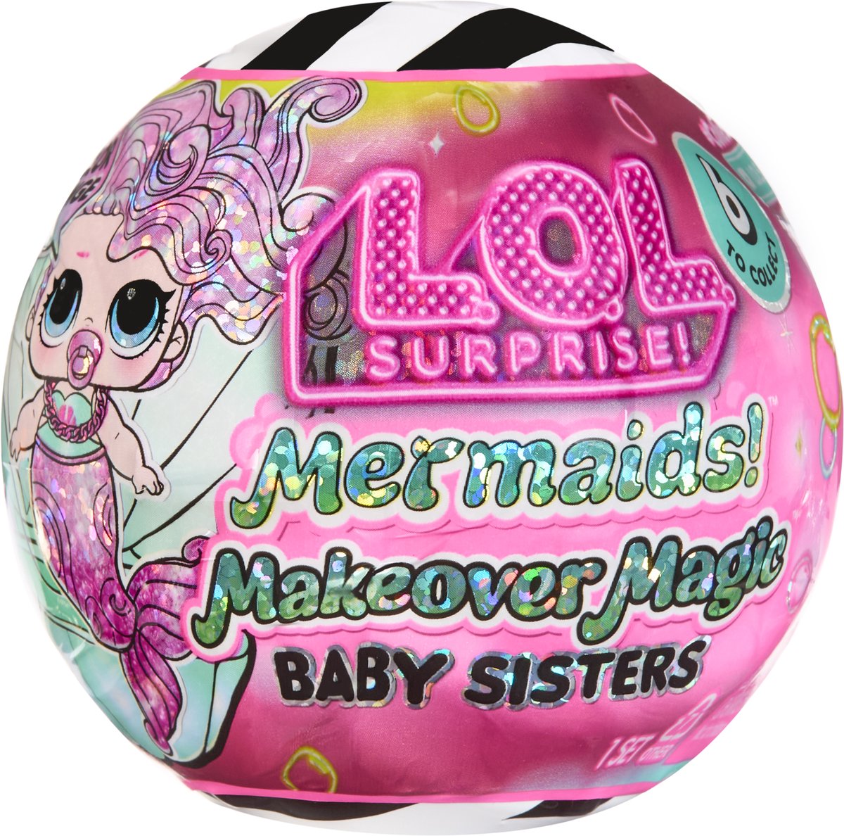 L.O.L. Surprise Mermaids! Makeover Magic Baby Sisters met zeemeerminstaarten die van kleur veranderen en een displaybol met schelpenthema, verzamelpoppen, voor kids van 4+ — cadeau in Spellen & Speelgoed - foto 8