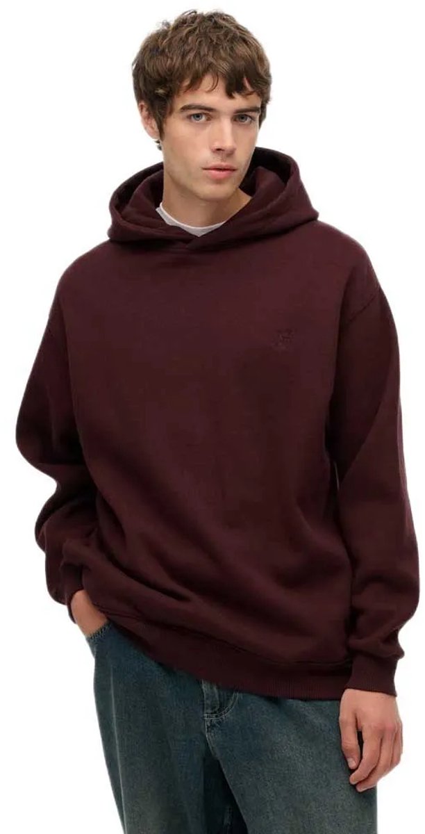 Superdry Blank Oversized Hoodie Heren Hoodies Rich Deep Burgundy