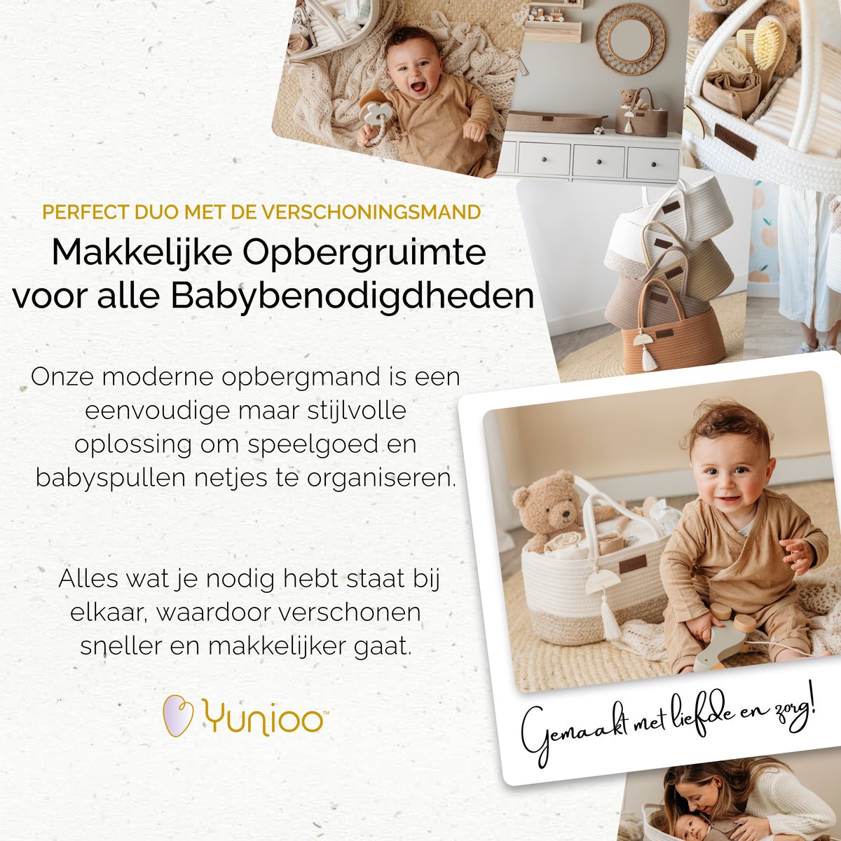 Yunioo Commodemandje Bruin – Katoenen Luiermand 36x22cm thumbnail 6