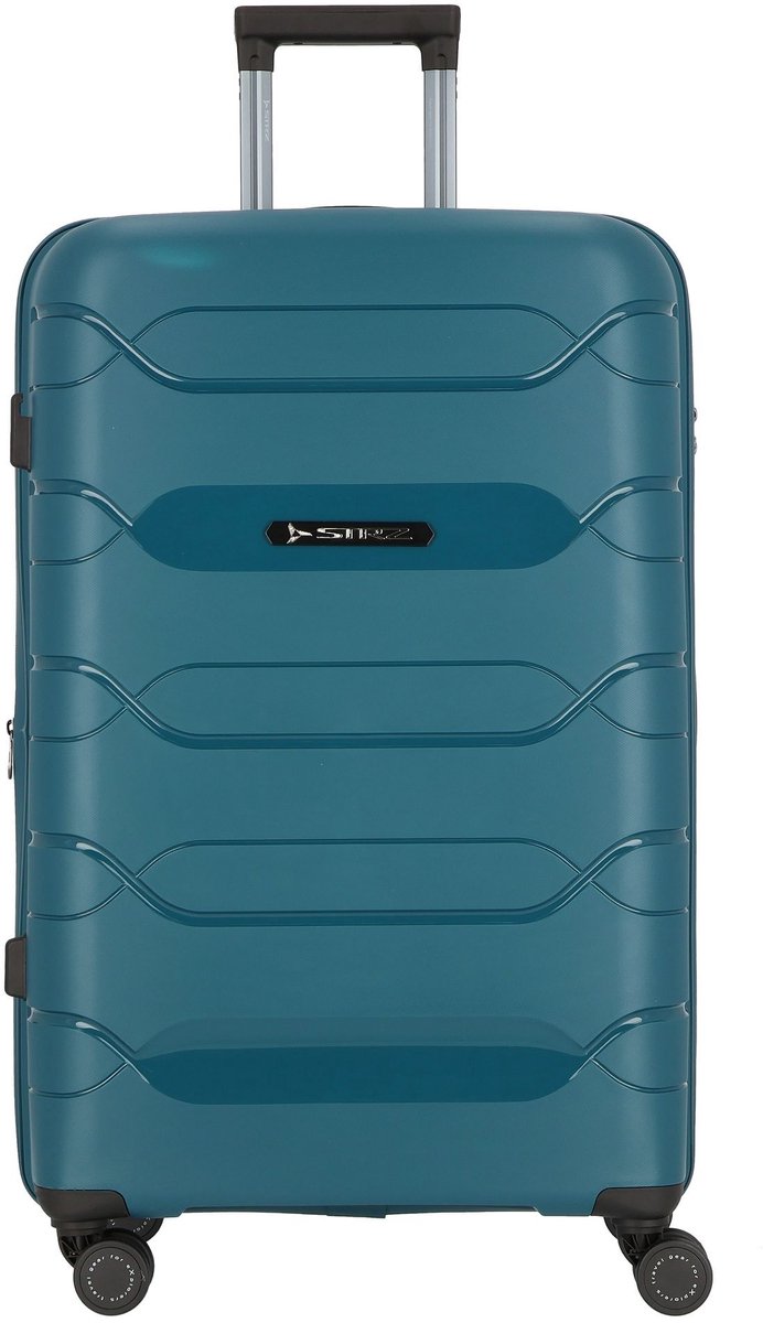 Polestream Strz by Asteroid 4 wielen Trolley L 74 cm met uitbreidingsplooi - Harde bagage - TSA slot - deepsea green