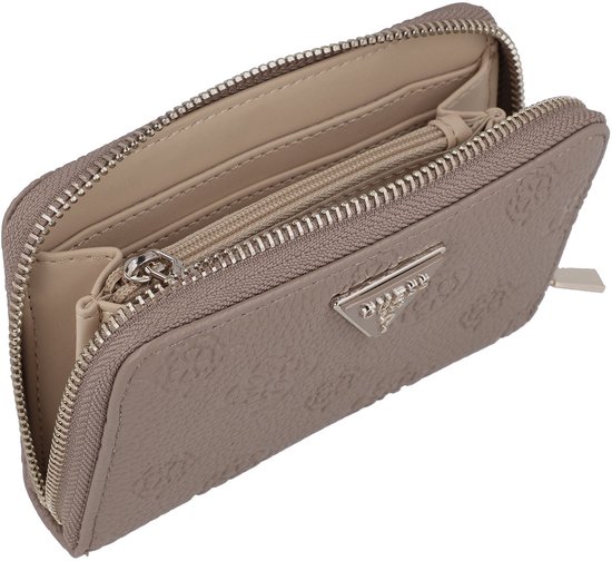 GUESS porte-monnaie Cresidia II SLG Zip Around Wallet Dark Taupe Logo