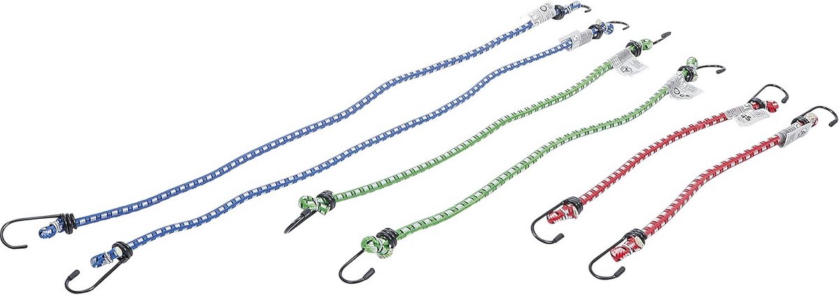 Bagagespannerset 300/450/600 mm - 6-delige Set voor Effectieve Bevestiging