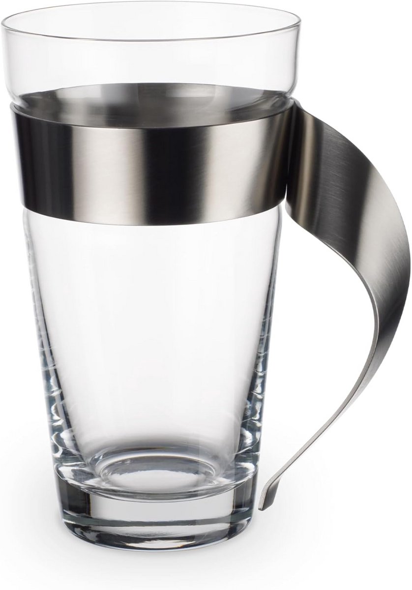 Latte Macchiato Glas 500 ml met RVS Handvat - Vaatwasmachinebestendig