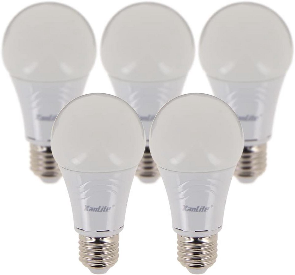 Set van 5 LED Lampen E27 Standaard 9W (Equivalent 60W) Warm Wit