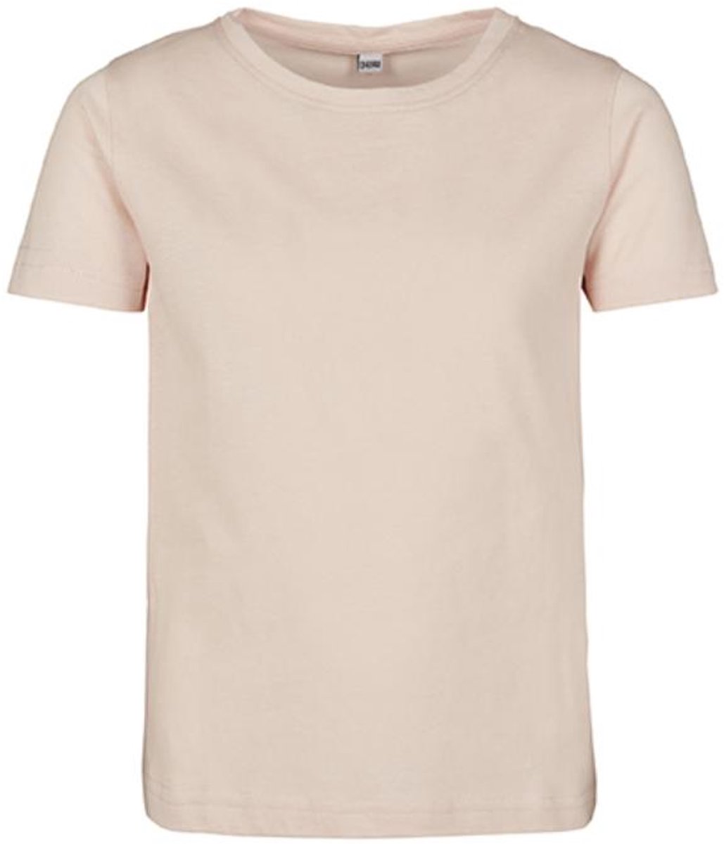 Build Your Brand - Korte Mouwen Meiden T-Shirt - Pink maat 134/140