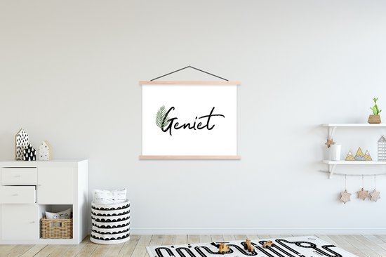Porte-affiche avec affiche - Affiche scolaire - Citations - Profitez - Proverbes - 150x113 cm - Lattes noires
