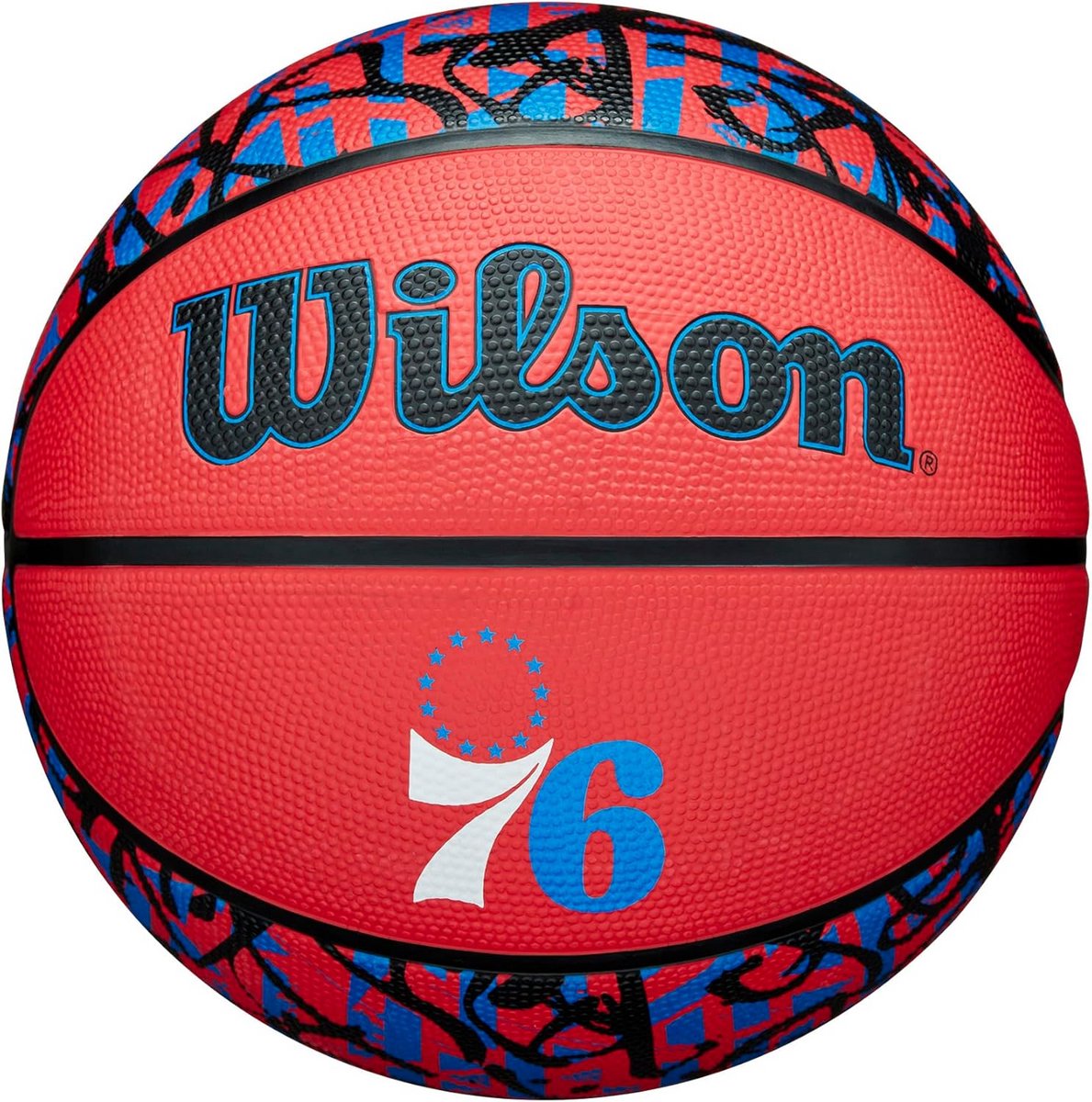 Basketbal Maat 7 met Graffiti Team Design voor Buitengebruik