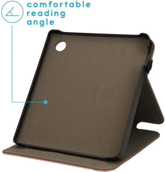 Hoesje geschikt voor Kobo Libra 2 E-reader - iMoshion Stand Flipcase - Ook geschikt voor Tolino Vision 6 - Rose Goud van Hoesje  — afbeelding 3