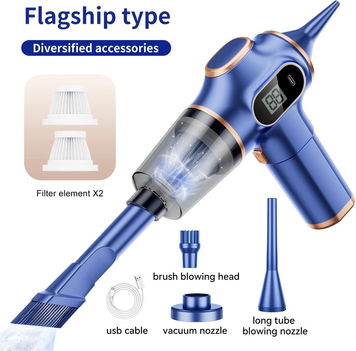 Sensova Draadloze Stofzuiger 60W - Compacte Kruimeldief met - afbeelding 2