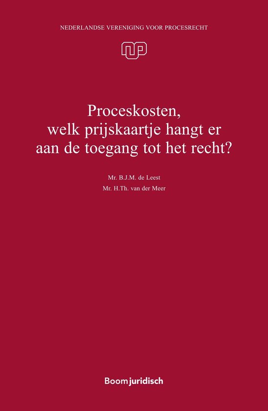 Nederlandse Vereniging voor Procesrecht 46 - Proceskosten, w ... - cover