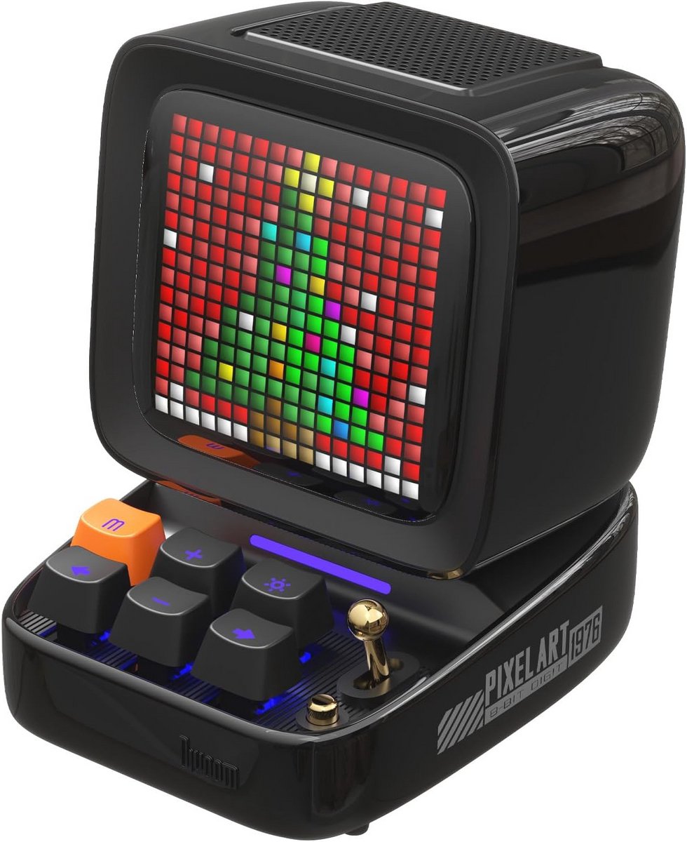 Multifunctionele Pixel Art Bluetooth Speaker met LED, Smart Tafelklok, en Gaming Muziekbox