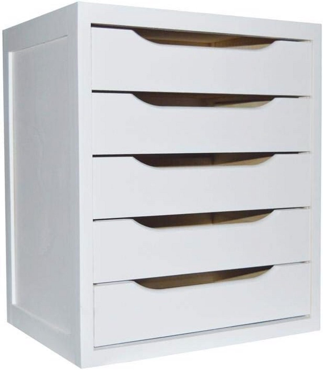 Witte commode met 5 laden - compact en praktisch 39 x 30 x 45 cm
