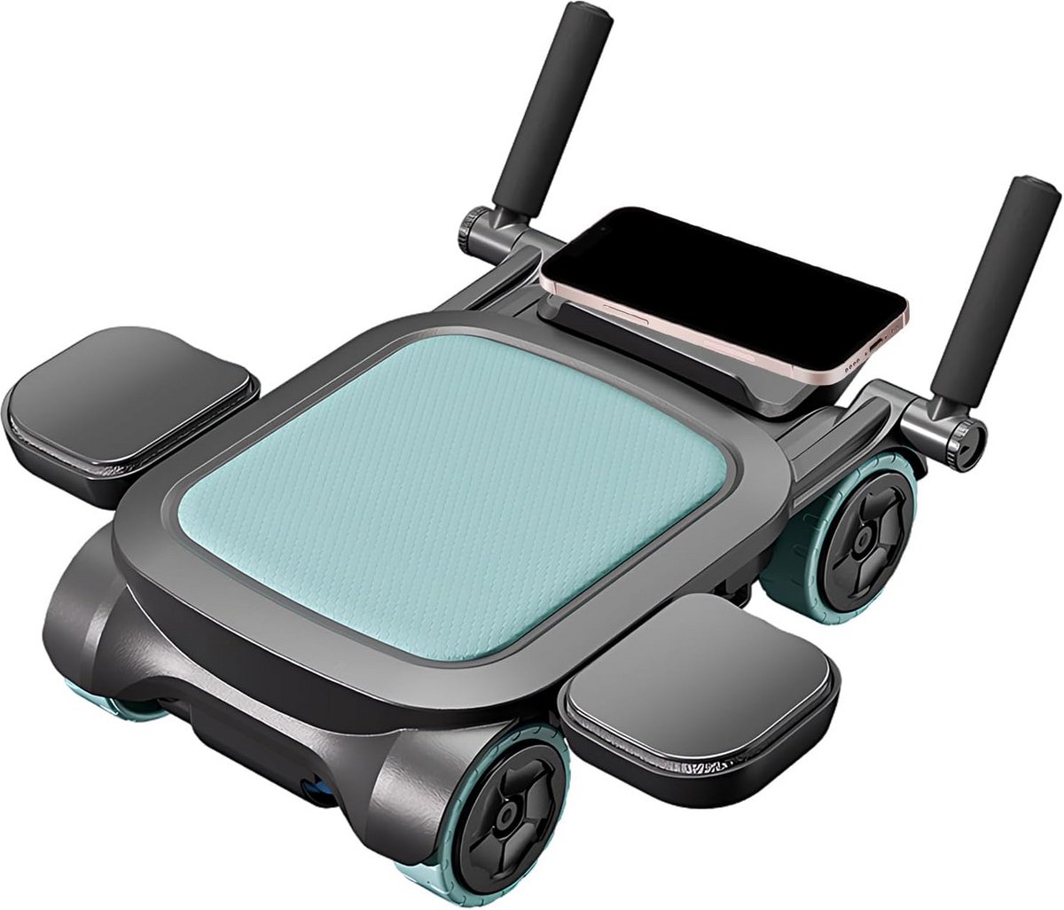 Ab Wheel met Automatische Terugloopfunctie en Kniebeschermers voor Fitness Thuis