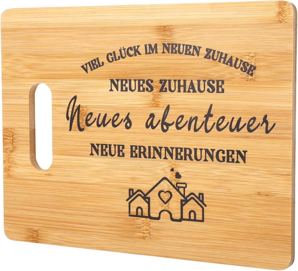 Decoratieve Bamboe Snijplank als Uniek Cadeau voor Nieuw Huis