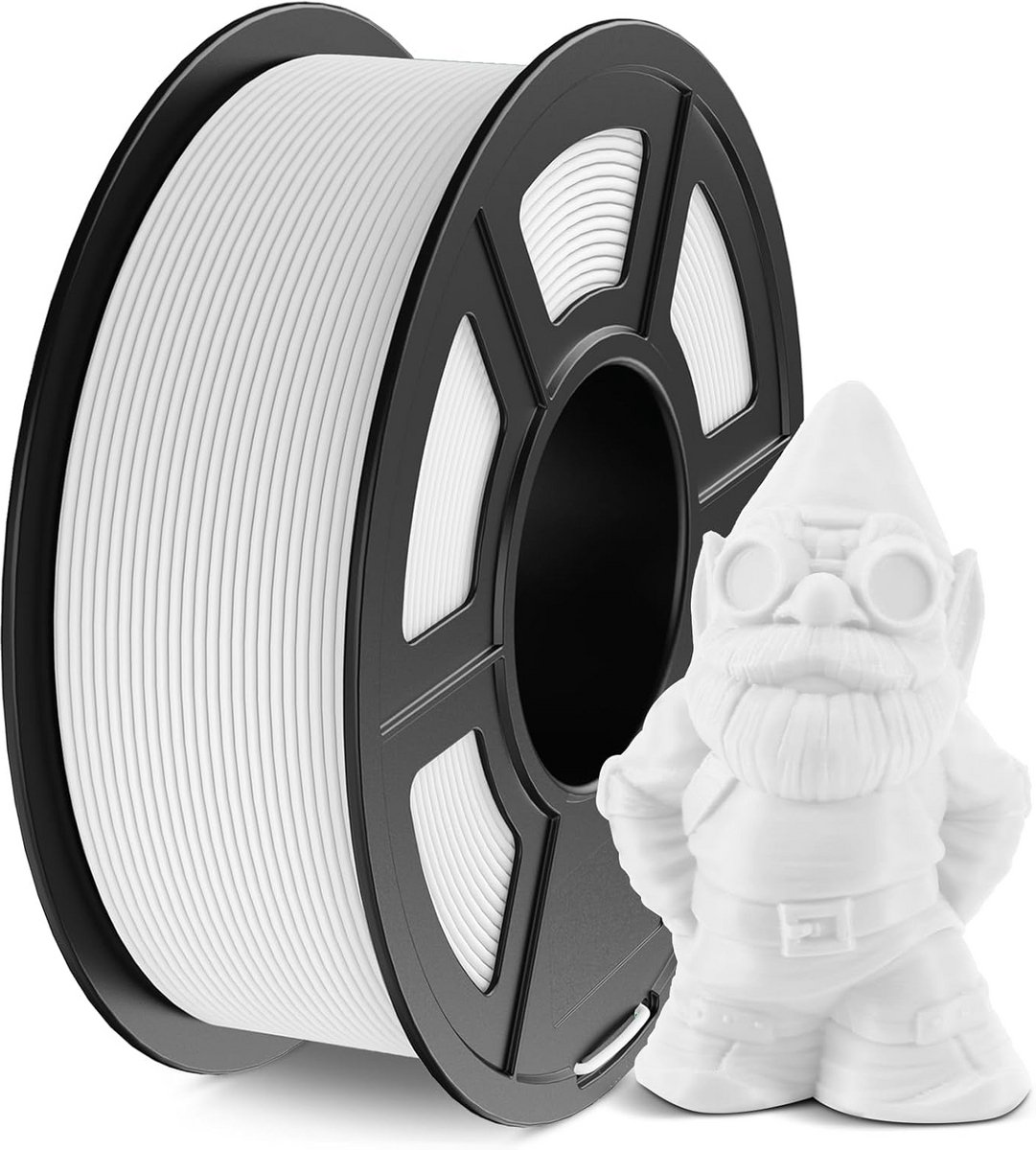 Matte PLA Filament 1.75mm voor 3D Printer, 1.1KG, Hoge Precisie, Wit
