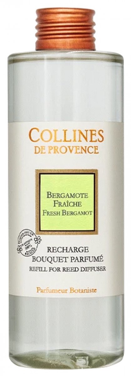 Collines de Provence Geurstokjes bergamot navul 200 ml