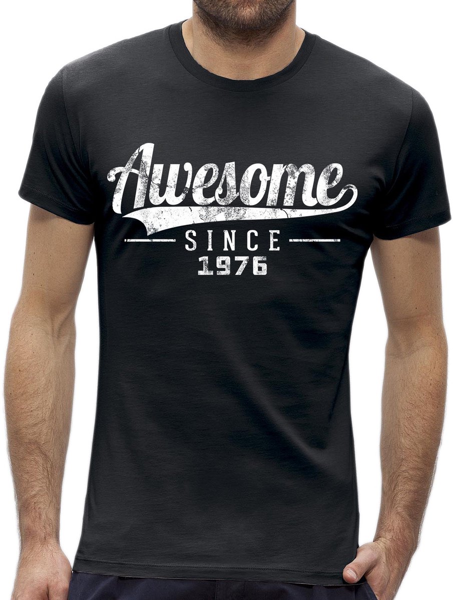 Awesome Retro Cracked look Abraham 50 jaar t-shirt / kado tip / Heren maat XL / mannen shirt cadeau / 1976