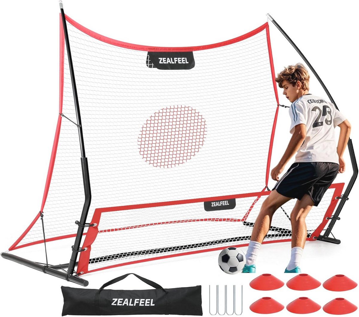 Voetbal Rebounder Net voor Solo Training en Team Oefeningen