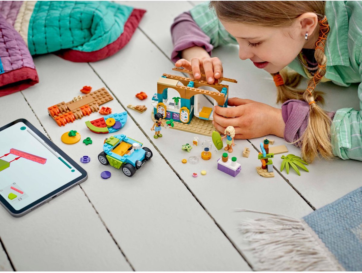 LEGO Friends Strand smoothiekraam: bouwset met buggy voor kinderen 6+ thumbnail 6