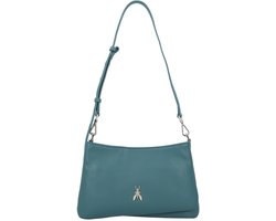 Patrizia Pepe Tris Schoudertas Leder 28 cm - Dames - mineral green