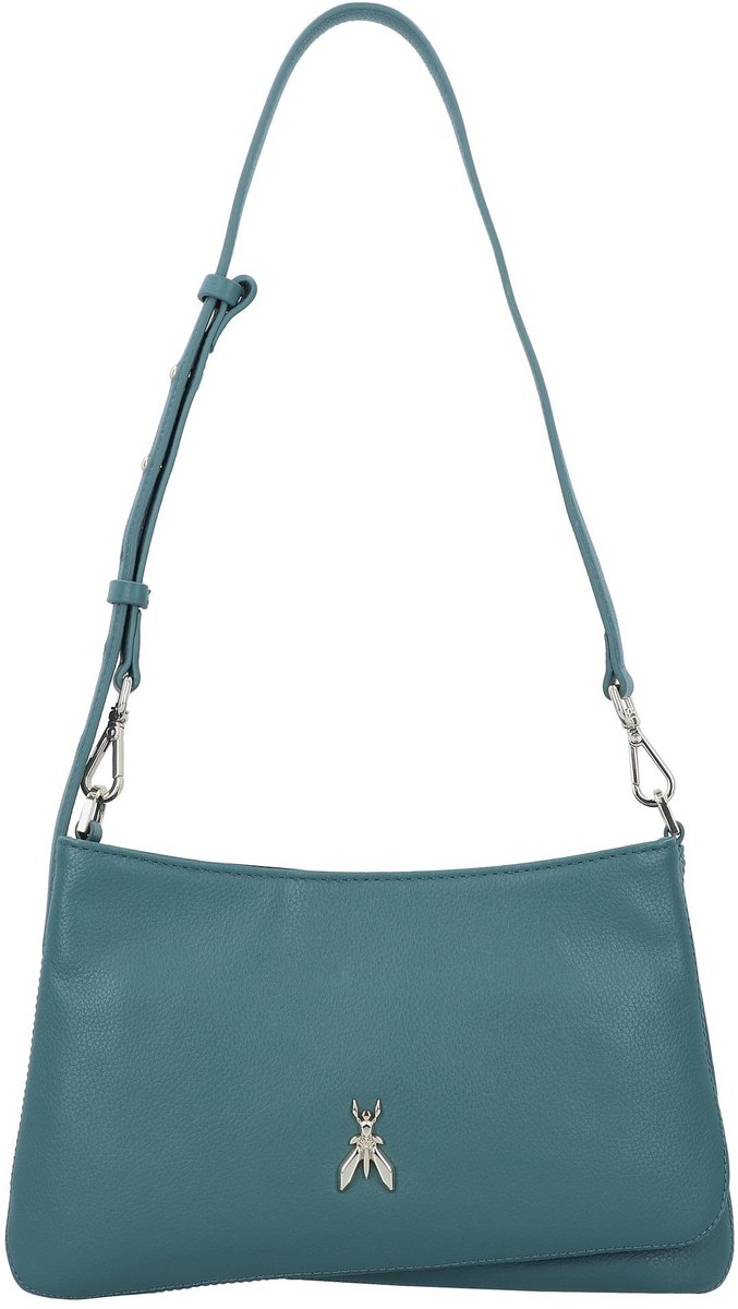 Patrizia Pepe Tris Schoudertas Leer 28 cm - Dames - mineral green