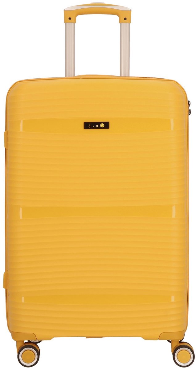 d & n Travel Line 4200 4 wielen Trolley M 67 cm - Harde bagage - TSA slot - yellow