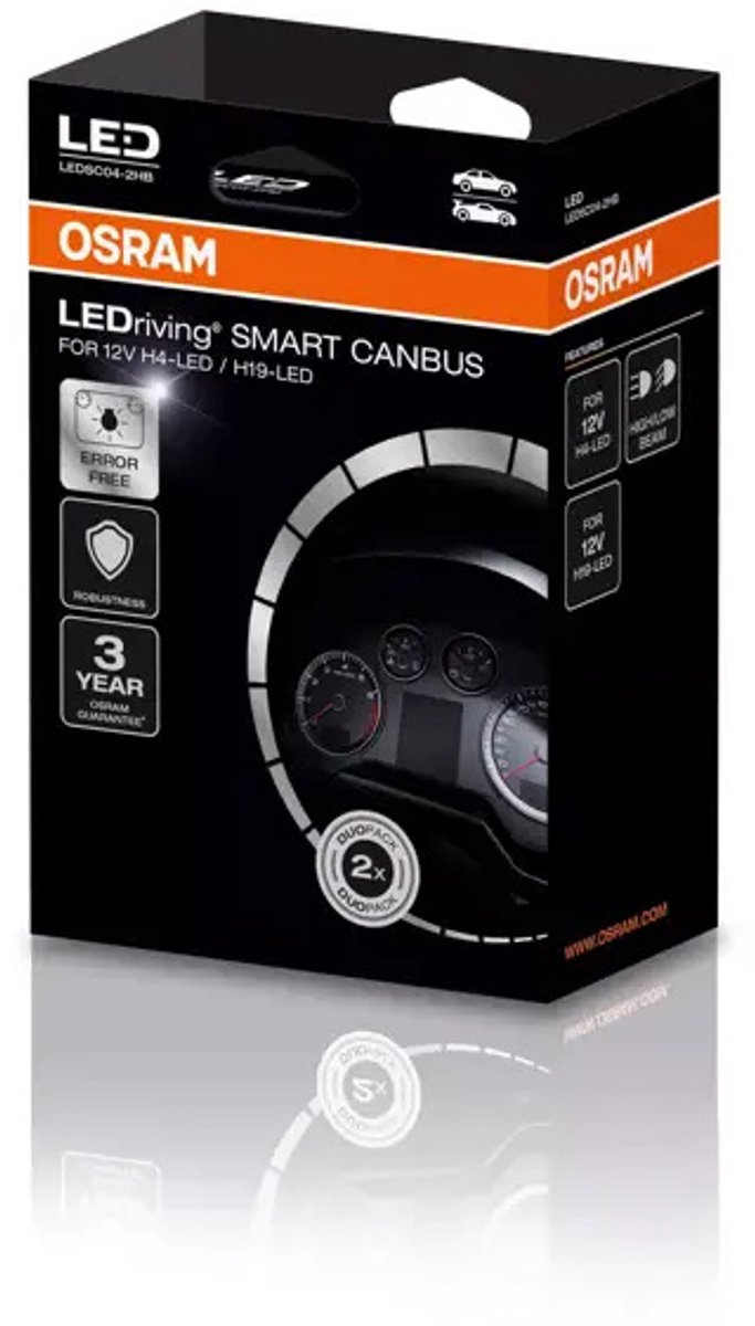Osram LEDriving Smart Canbus LEDSC04 kabels H4 H19 – foto 2