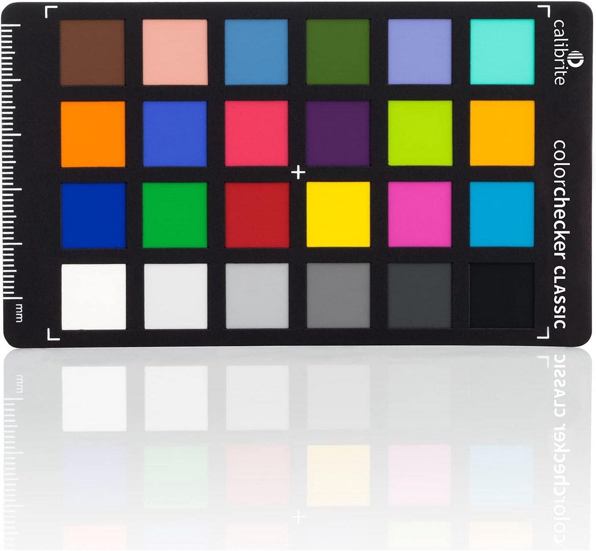 Calibrite ColorChecker Classic Mini kleurenkaart voor foto- en videobewerking, 6,35 x 10,9 cm, 24 natuurlijke kleuren, compact formaat