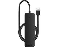Baseus UltraJoy Lite 4-in-1 USB-A Hub - 100 cm - Docking station - Cluster Black