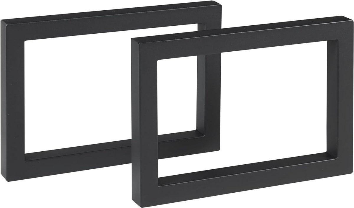 Tafelpoten zwart - 35x50 cm - verstelbare hoogte - 2 stuks - gepoedercoat staal