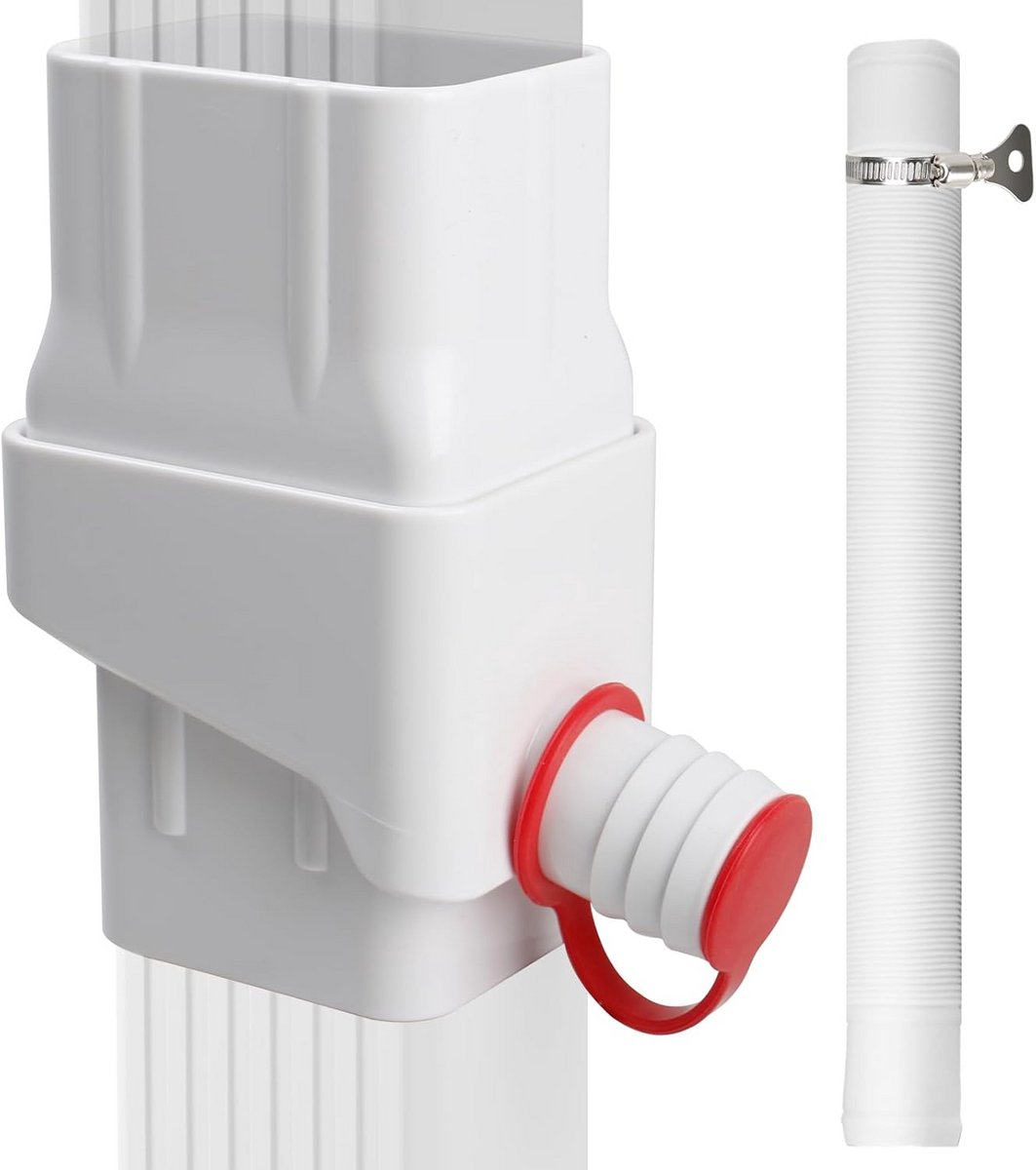 Regenpijp Afkoppelsysteem voor Wateropvang met Flexibele Slang en Aansluitmateriaal