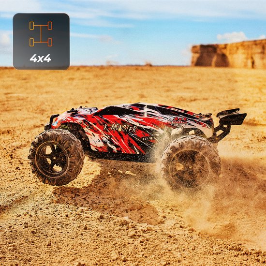 Overmax X-Monster 3.5 RC Auto – 4x4 – 1:18 Schaal – 30 km/h - Bereik 100 m – 2 Accu’s (40 min) – Extra Carrosserie – Offroad – TUV-gecertificeerd