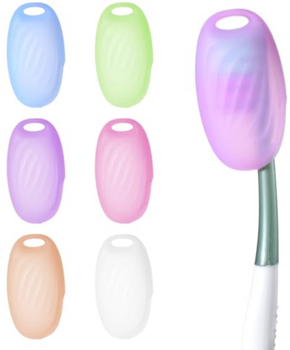 Siliconen Tandenborstelbeschermers - Draagbare Tandenborstelafdekkingen in Macaron-kleuren voor Thuis en Reizen