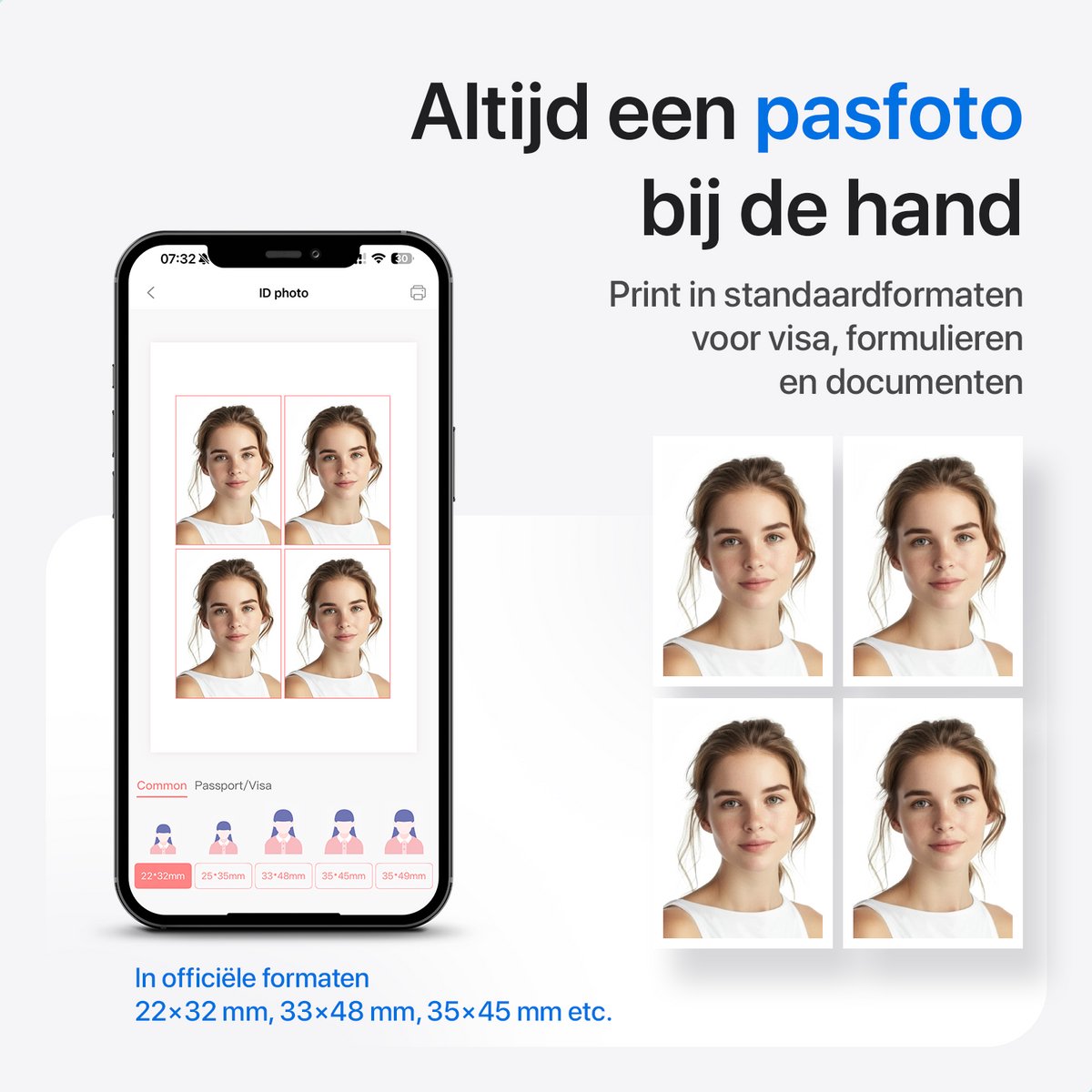 mini HD Foto Printer met App - Bluetooth Kleur Fotoprinter - Mobiele Pocket Printer voor Smartphone - 5 x 7,6cm — afbeelding 6
