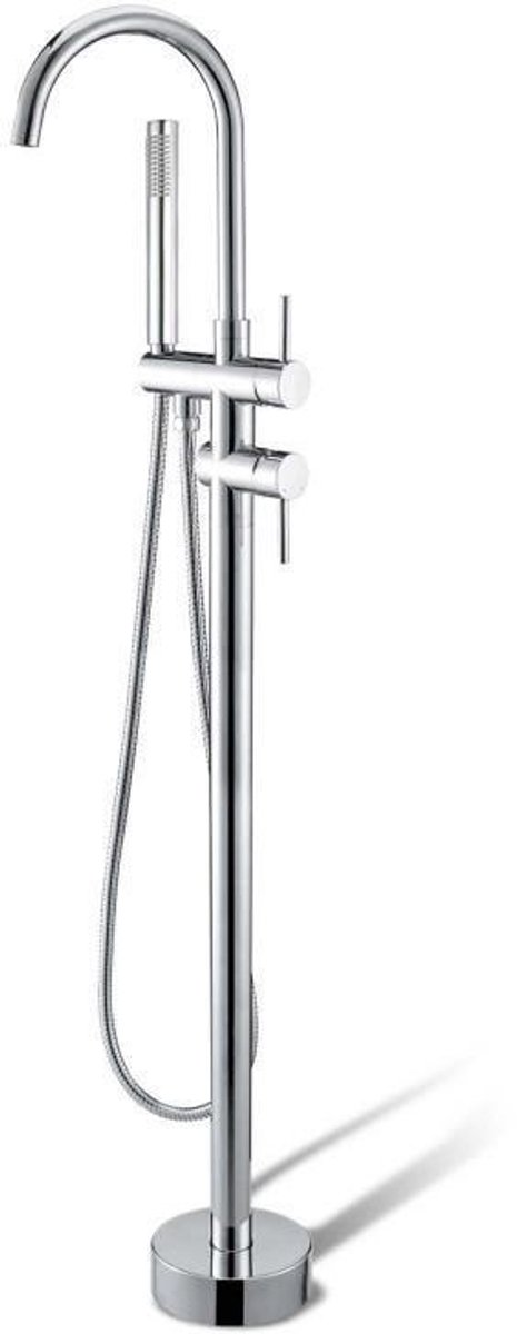 Hudor Badkraan - 007 Chromé Collectie Erymanthe - Vloerstaand - Modern Design - Messing - UPC Gecertificeerd