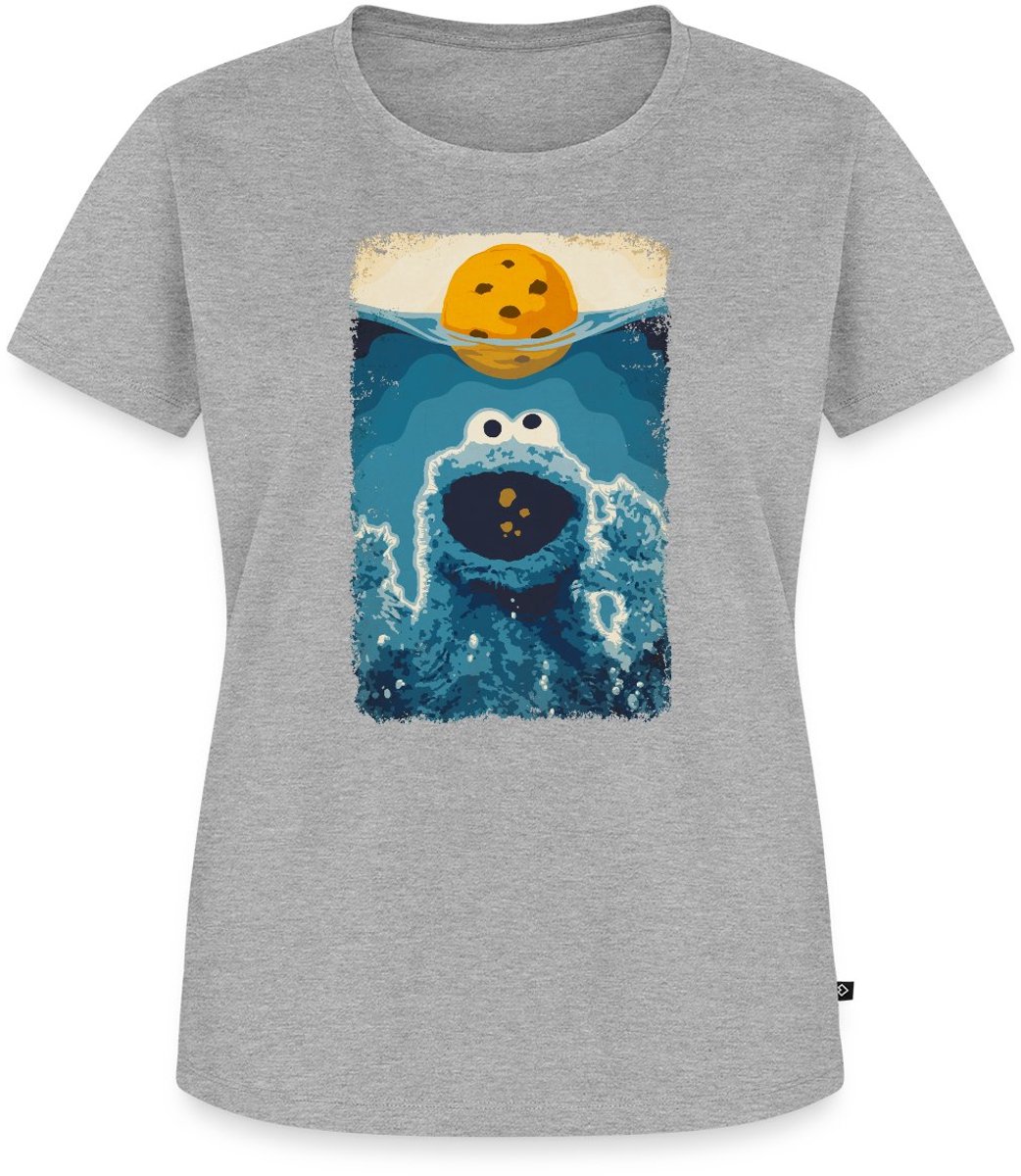 Sesamstraat Koekiemonster Haai Premium T Shirt Dames