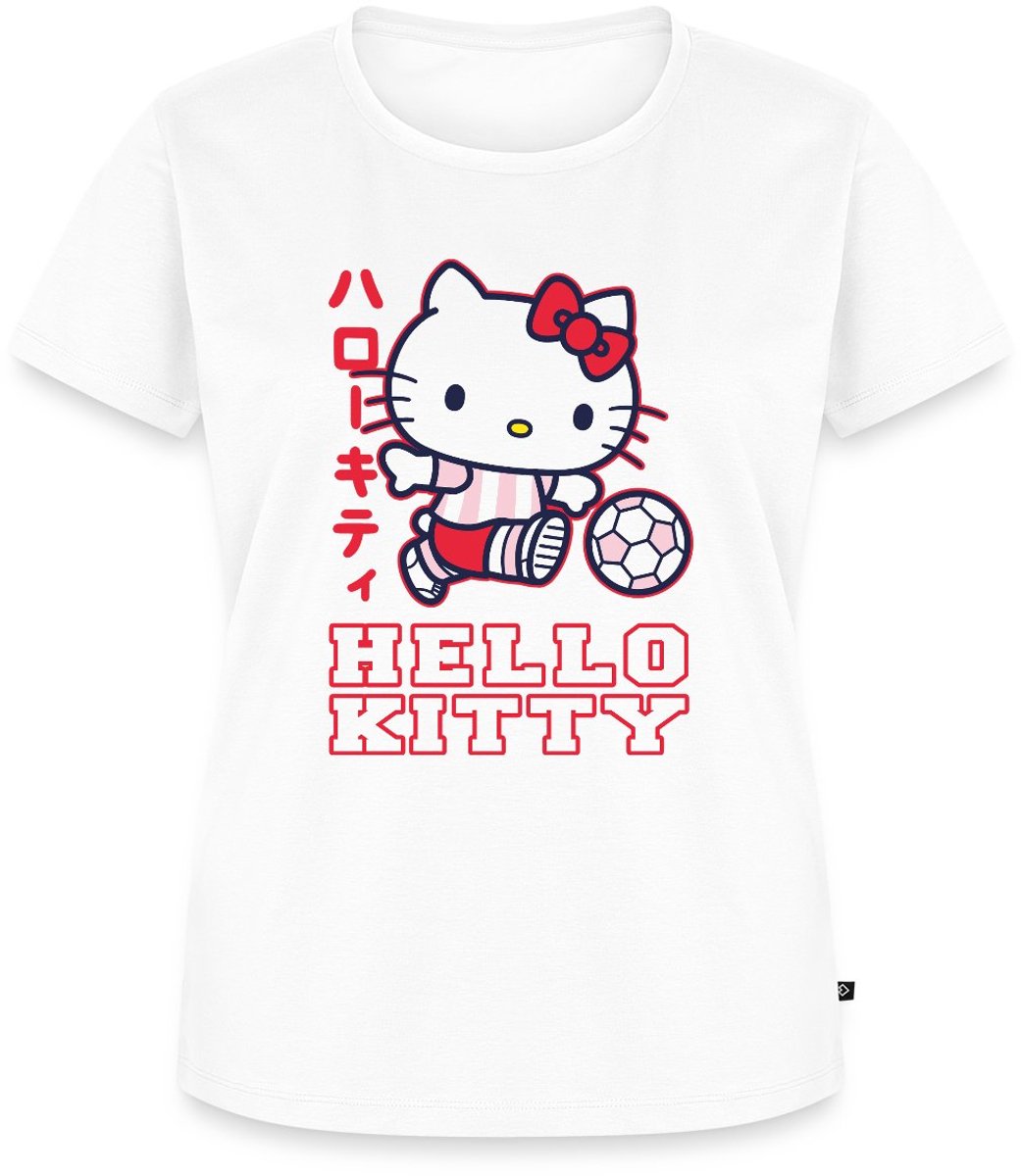 Hello Kitty Speelt Voetbal Premium T Shirt Dames