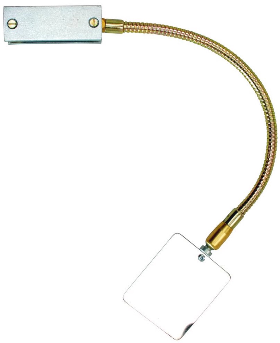 Lasspiegel met magnetische voet en flexibele metalen slang 80x70x1 mm