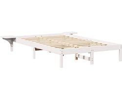 Tweepersoonsbed | Dubbelbed | Volwassenenbed | Bedframe Wit 120 x 200 cm Wit