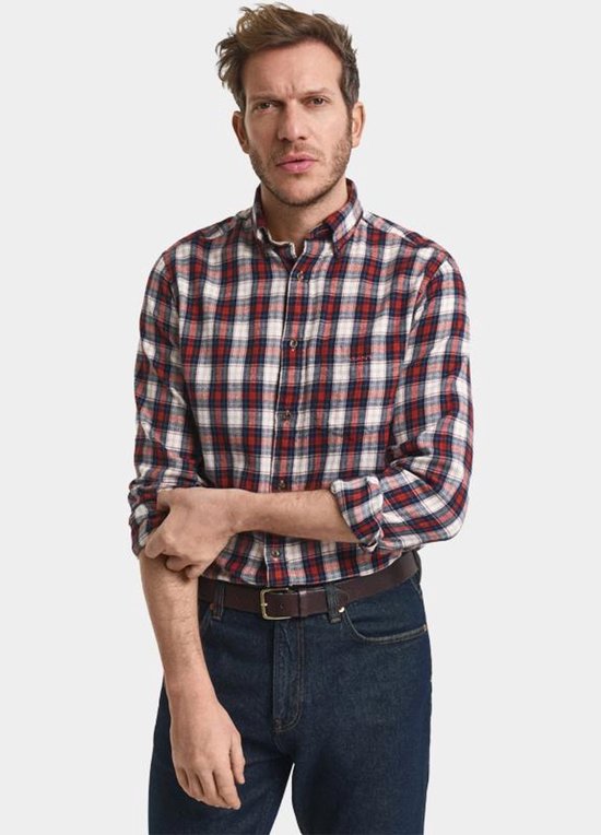 Chemise décontractée Gant manches longues Rouge Reg Windblown Flannel Check Sh 3250242/623