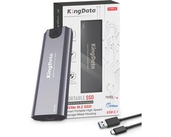 Gereedschapsvrije 10Gbps M.2 SSD-behuizing - USB 3.1 NVMe naar USB-adapter voor 2230/2242/2260/2280 M.2 NVMe met USB C naar A-kabel