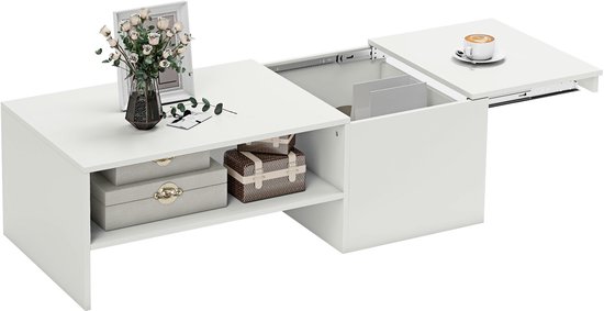Homcom Coffee Table-Panneau de particules-110L x 52B x 36H cm-Wit