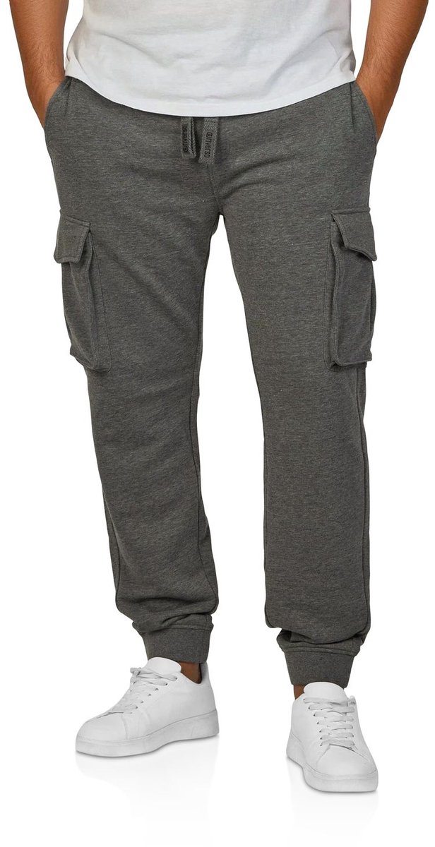 riverso Heren Joggingbroek RIVLoris regular/straight Grijs M Volwassenen Sweatpants / Sweatbroek