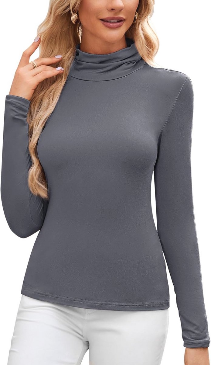 Dames Coltrui - Dunne Turtleneck Langsleeve Thermo Top