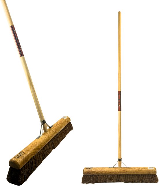Synx Tools bezem kokos BinnenBezem Cocos 60 cm - Bezem - Bezems - Zaalveger - Zachte Bezem - Veger - Cocosharen - met Houten steel 150cm van Synx Tools — afbeelding 5