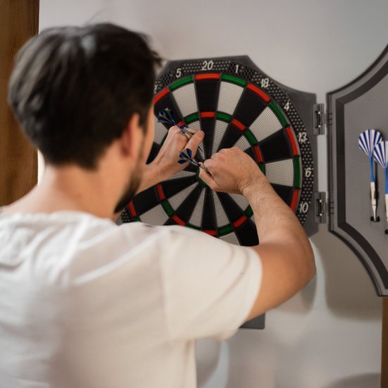 Outtec® Elektronisch Dartbord, Dartmachine, Dartboard met LED-Scherm - 31 Spellen, 285 Variaties, voor 1-8 Spelers, incl. 6 Dartpijlen en 12 Tips van Outtec — afbeelding 3