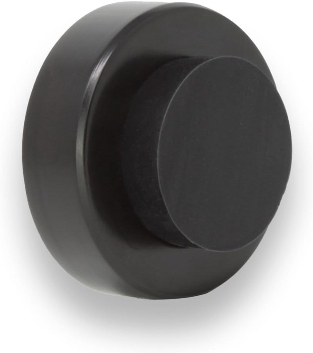 Deurstopper voor Wandmontage 35 mm - Roestvrij Staal met Zwart Rubber