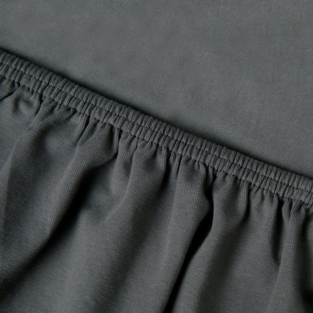 kayori Saiko Splittopper Hoeslaken Premium Jersey - 140-160x200-220cm - Matrasdikte 12 cm - Biologisch Katoen - Antracite