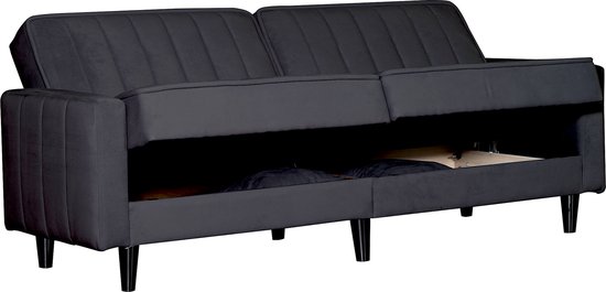 Canapé-lit Springcrest® Lisboa - Anthracite - 214x85x90 cm